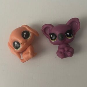 2 Littlest Pet Shop ~Kip Koalo Koala ~ Beagle Dog Mini Figure LPS Toys